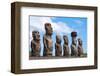 Moais Tongariki Easter Island-null-Framed Art Print