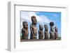Moais Tongariki Easter Island-null-Framed Art Print