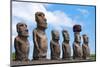 Moais Tongariki Easter Island-null-Mounted Art Print