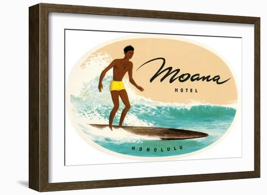 Moana Hotel, Honolulu, Hawaii-null-Framed Art Print