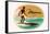 Moana Hotel Luggage Label-null-Framed Stretched Canvas