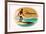 Moana Hotel Luggage Label-null-Framed Art Print