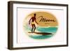 Moana Hotel Luggage Label-null-Framed Art Print