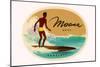 Moana Hotel Luggage Label-null-Mounted Art Print