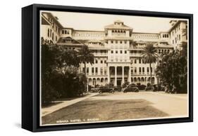 Moana Hotel, Waikiki, Hawaii-null-Framed Stretched Canvas