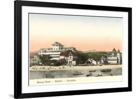 Moana Hotel, Waikiki, Hawaii-null-Framed Premium Giclee Print