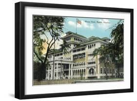 Moana Hotel, Waikiki, Hawaii-null-Framed Art Print