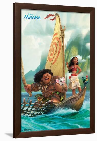 Moana- Sailing Along-null-Framed Poster