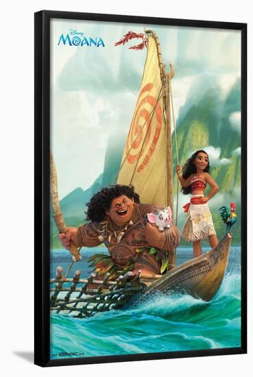 Moana- Sailing Along-null-Framed Poster