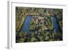 Moat and Bakong Temple Ruins in the Roluos Temple Group, Near Siem Reap-David Wall-Framed Photographic Print