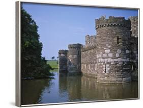 Moat and Outer Curtain Wall at Beaumaris Castle-Nigel Blythe-Framed Photographic Print