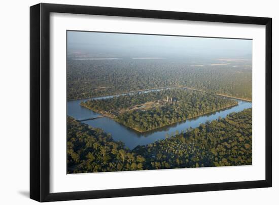 Moat around Angkor Wat, Siem Reap, Cambodia-David Wall-Framed Photographic Print