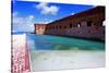 Moat of Fort Jefferson-George Oze-Stretched Canvas