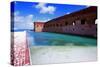 Moat of Fort Jefferson-George Oze-Stretched Canvas