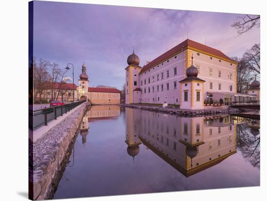 Moated Castle Kottingbrunn, Lower Austria, Austria-Rainer Mirau-Stretched Canvas