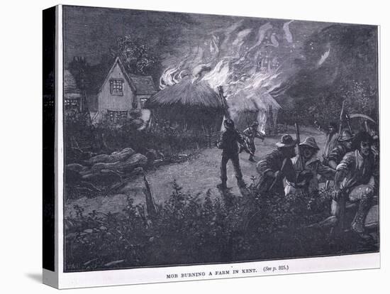 Mob Burning a Farm in Kent in 1830-Paul Hardy-Stretched Canvas