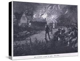 Mob Burning a Farm in Kent in 1830-Paul Hardy-Stretched Canvas
