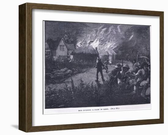 Mob Burning a Farm in Kent in 1830-Paul Hardy-Framed Giclee Print