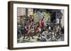 Mob Liberating Prisoners after Capturing the Bastille in the French Revolution-null-Framed Giclee Print