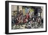 Mob Liberating Prisoners after Capturing the Bastille in the French Revolution-null-Framed Giclee Print