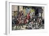 Mob Liberating Prisoners after Capturing the Bastille in the French Revolution-null-Framed Giclee Print