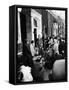 Mob Scene Outside President-Elect John Kennedy's Georgetown Home-null-Framed Stretched Canvas