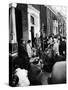 Mob Scene Outside President-Elect John Kennedy's Georgetown Home-null-Stretched Canvas