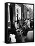 Mob Scene Outside President-Elect John Kennedy's Georgetown Home-null-Framed Stretched Canvas