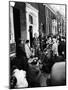 Mob Scene Outside President-Elect John Kennedy's Georgetown Home-null-Mounted Photo