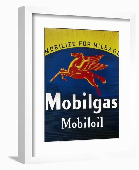 Mobil Advertisement, 1935-null-Framed Giclee Print