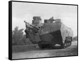 Mobile Artillery Piece, Moronvilliers, France, First World War, 5 May 1917-null-Framed Stretched Canvas