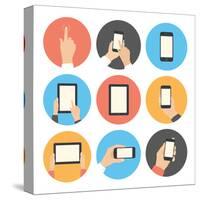 Mobile Communication Flat Icons Set-bloomua-Stretched Canvas