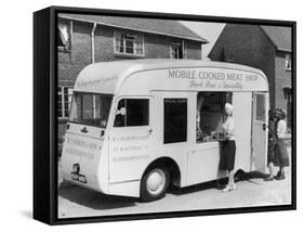 Mobile Cooked Meat Shop of W J Poxon and Sons Kidderminster Specialising in Pork Pies-null-Framed Stretched Canvas