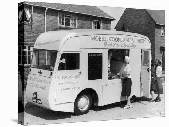 Mobile Cooked Meat Shop of W J Poxon and Sons Kidderminster Specialising in Pork Pies-null-Stretched Canvas