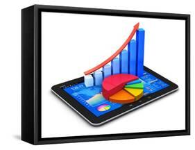 Mobile Finance and Statistics-Scanrail-Framed Stretched Canvas