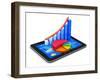 Mobile Finance and Statistics-Scanrail-Framed Art Print