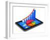 Mobile Finance and Statistics-Scanrail-Framed Art Print