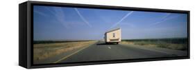 Mobile Home Moving on a Road, Interstate 5, Central Valley, California, USA-null-Framed Stretched Canvas