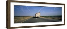 Mobile Home Moving on a Road, Interstate 5, Central Valley, California, USA-null-Framed Photographic Print