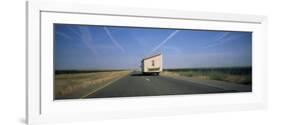 Mobile Home Moving on a Road, Interstate 5, Central Valley, California, USA-null-Framed Photographic Print