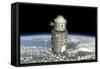 Mobile Maintenance Platform in Low Earth Orbit-Stocktrek Images-Framed Stretched Canvas