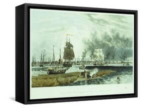 Mobile, Taken from the Marsh Opposite the City Near Pinto's Residence-John Bachman-Framed Stretched Canvas