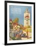 Mobiloil Gas Stations Day Trips, USA, 1920-null-Framed Giclee Print