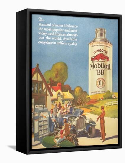 Mobiloil Gas Stations Day Trips, USA, 1920-null-Framed Stretched Canvas