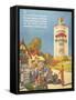 Mobiloil Gas Stations Day Trips, USA, 1920-null-Framed Stretched Canvas