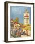 Mobiloil Gas Stations Day Trips, USA, 1920-null-Framed Giclee Print