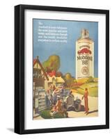 Mobiloil Gas Stations Day Trips, USA, 1920-null-Framed Giclee Print