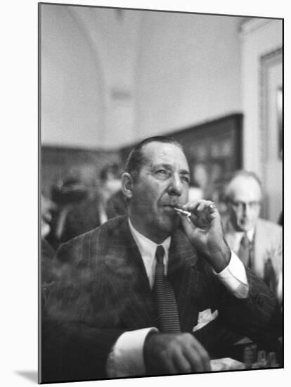 Mobster Frank Costello Testifying before the Us Senate-null-Mounted Premium Photographic Print