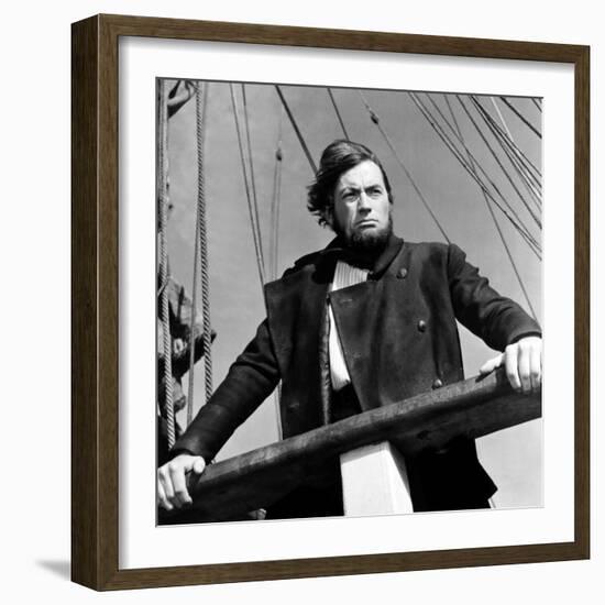 Moby Dick, Gregory Peck, 1956-null-Framed Photo