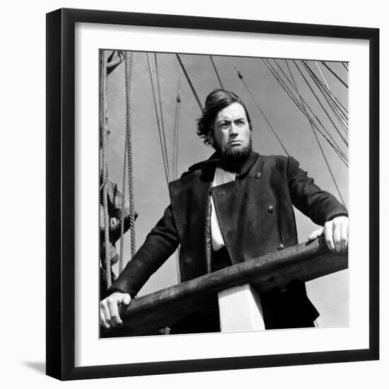 Moby Dick, Gregory Peck, 1956-null-Framed Photo